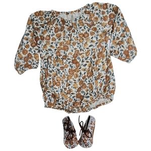 {Rylee + Cru} OG Blooms Romper & Mon Petit Matching Shoes